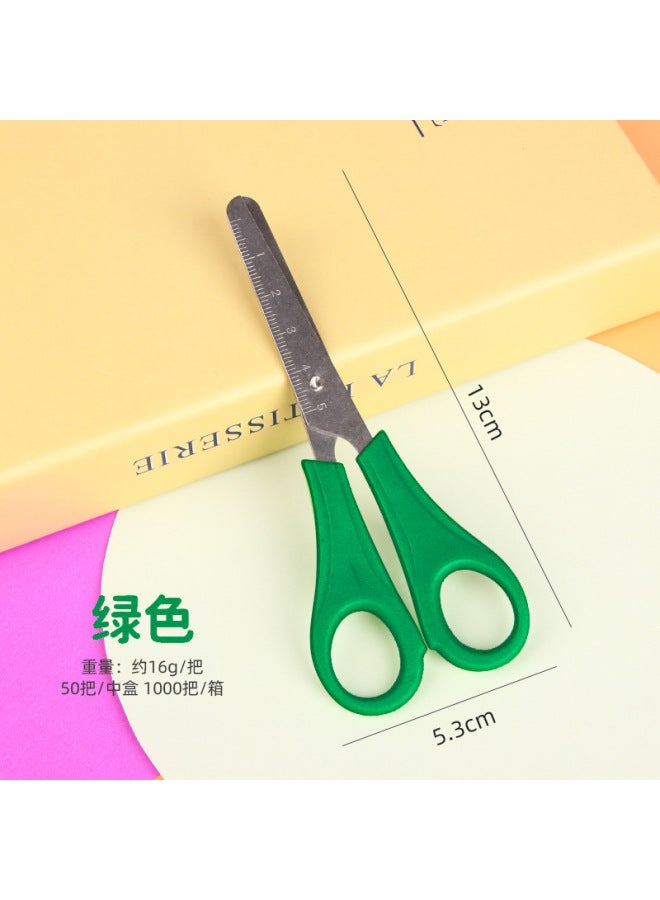 HELPS Graded Scissors Student Diy Handmade Paper-cut Household Children's Safety Plastic Round Head Portable Small Scissors - Image 1