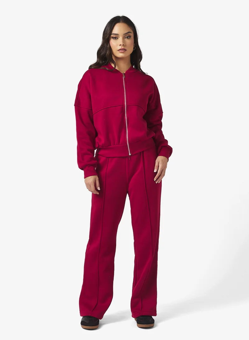جينجر بيسيكس Hooded Zip Up Fleece Tracksuit
