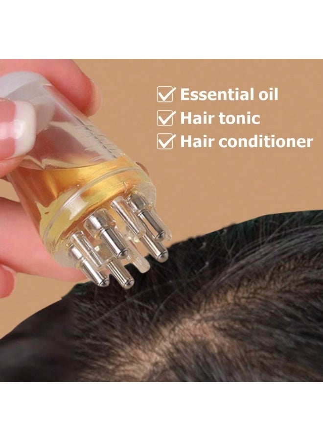 ام اس كيو مشط توزيع فروة الرأس بسعة 6 مل، أداة توزيع زيت الشعر مع 5 كريات دوارة وتدريج واضح وعبوة قابلة للفك لتطبيق سوائل العناية في المنزل أو أثناء السفر - Image 5