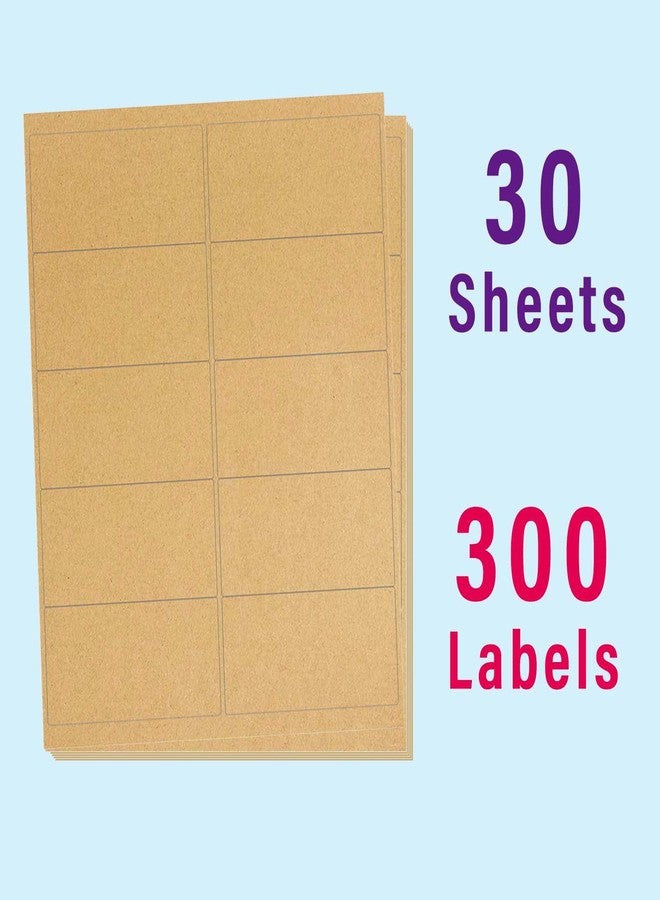 GlowSand Kraft Labels Stickers, Laser/Inkjet Printer Lables, Write or Print, Letter Size (2" x 4" Pack of 300) - Image 5
