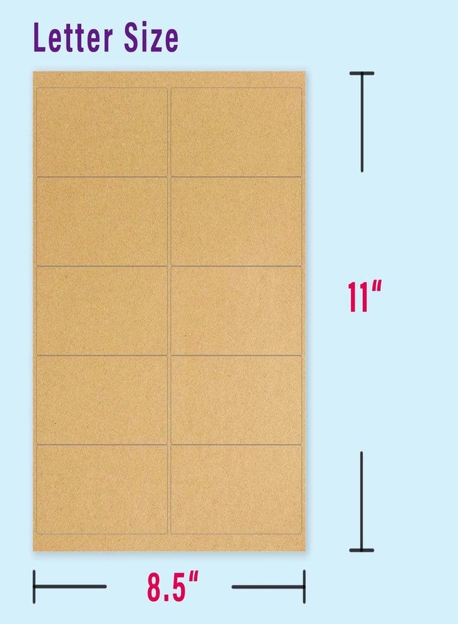 GlowSand Kraft Labels Stickers, Laser/Inkjet Printer Lables, Write or Print, Letter Size (2" x 4" Pack of 300) - Image 4