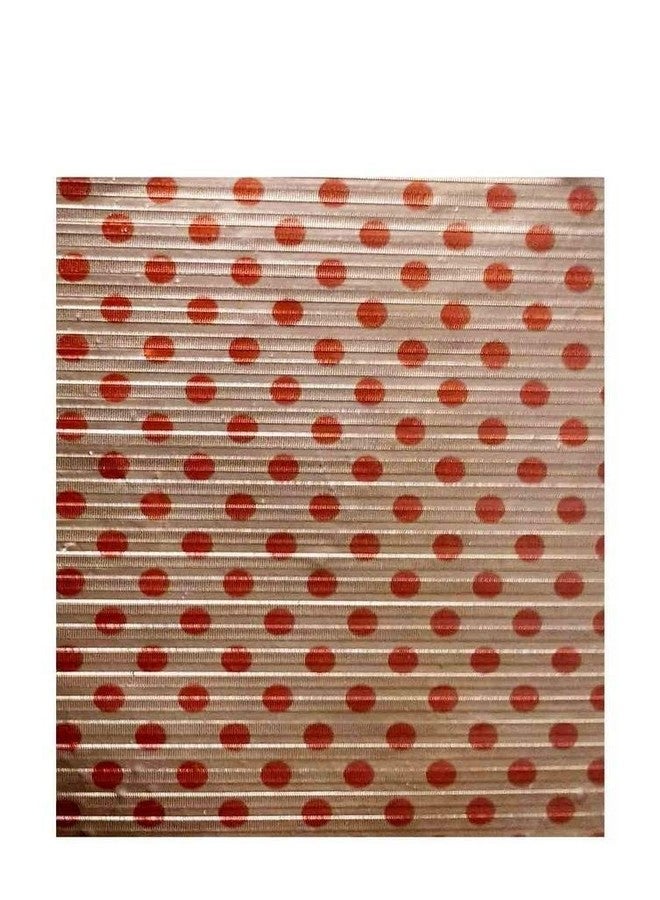 Cake Decor Chocolate Wrappering Foil, Embossed Chocolate Wrapper, 200 Sheets - 10in x 7in -Light Brown with Orange Dots - Image 1