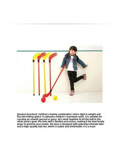 Generic Children's Hockey Toys Kindergarten Sensory Training Ice Hockey Props Outdoor Sports Family Interactive Games-Color:95cm Hockey Stick Red And Blue (12 Sticks And 6 Balls) With 7.2cm Ball Right-hand Shot  - Image 3