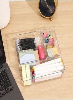 Cq acrylic 16-Piece Clear Plastic Drawer Organizer Tray for Makeup, Kitchen Utensils, Jewelries and Gadgets,4 Sizes Plastic Vanity Drawer Organizers and Storage Bins Clear - pzsku/ZADA5DBF06DDB2562F421Z/45/_/1692951086/d5183380-adaf-4b46-9abf-209986c3a795