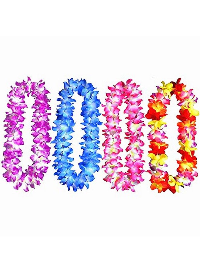 ALIMITOPIA Hawaiian Hula Leis Dance Garland Artificial Flowers Neck Loop For Luau Party Costumes (4 Colors) - Image 1