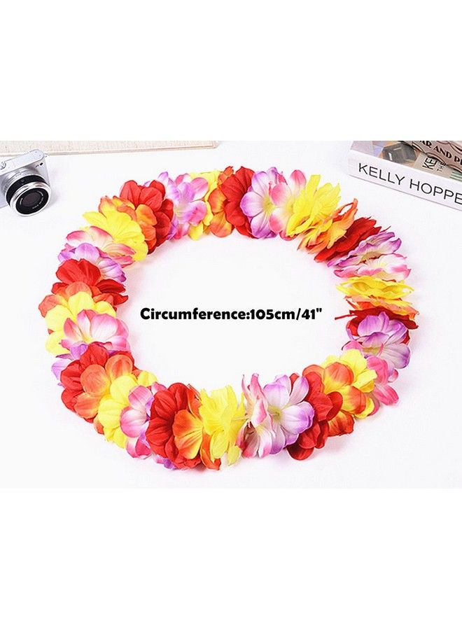 ALIMITOPIA Hawaiian Hula Leis Dance Garland Artificial Flowers Neck Loop For Luau Party Costumes (4 Colors) - Image 3