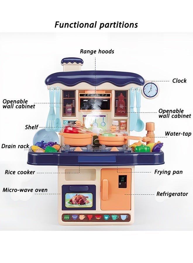 Quivlox Kid Kitchen Playset, Kitchen Pretend Toy Set,31PCS Kids Mini Kitchen Toys,Pretend Kitchen Play Set Toy,Simulation Kitchen Cooking Playset With Sound, Light and Spray,Play Kitchen Accessories for Girls Boys Toddlers - Image 5