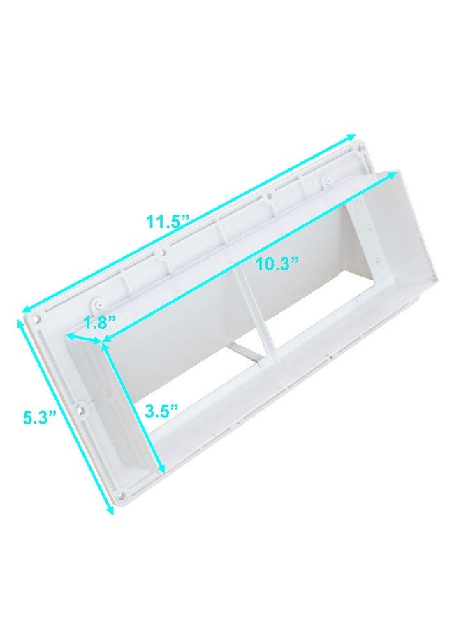 X-Haibei RV Range Hood Exhaust Vent Cover, Stove Bathroom Vent Cover Outside Damper for Motorhome Trailer Camper (White)
