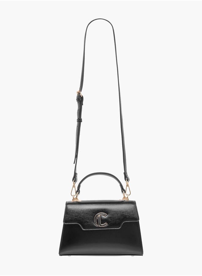 Le Confort Logo Embossed Satchel Bag with Adjustable Strap  - Image 2