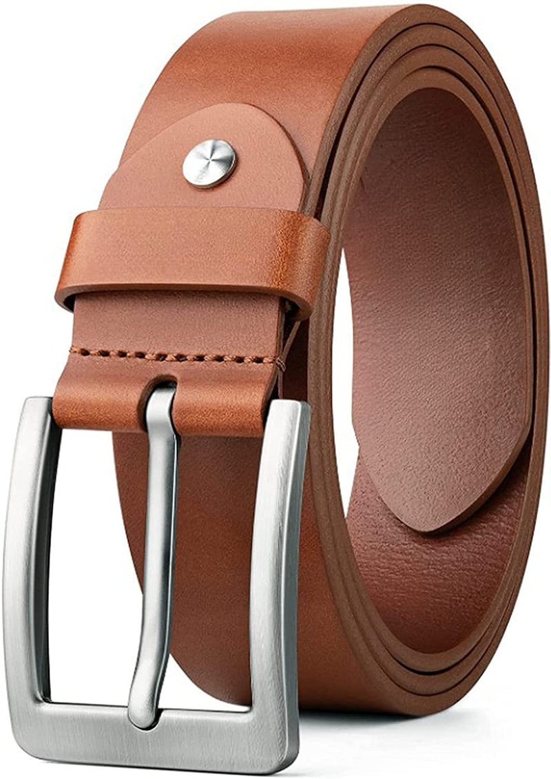 Creature Formal/Casual Tan Colour Leather Belts For Men (BL-016) - Image 1