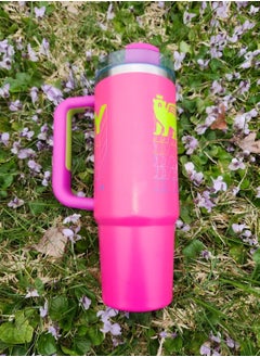 Reverb 40oz Hot Magenta Stainless Steel Insulated Tumbler – Oversized Travel Mug with Double-Wall Vacuum Seal for Maximum Temperature Retention – Flip-Top Leakproof Lid & Reusable Eco-Friendly Straw – Hot & Cold Drink Thermal Cup for Gym, Office, Travel & Outdoor Use