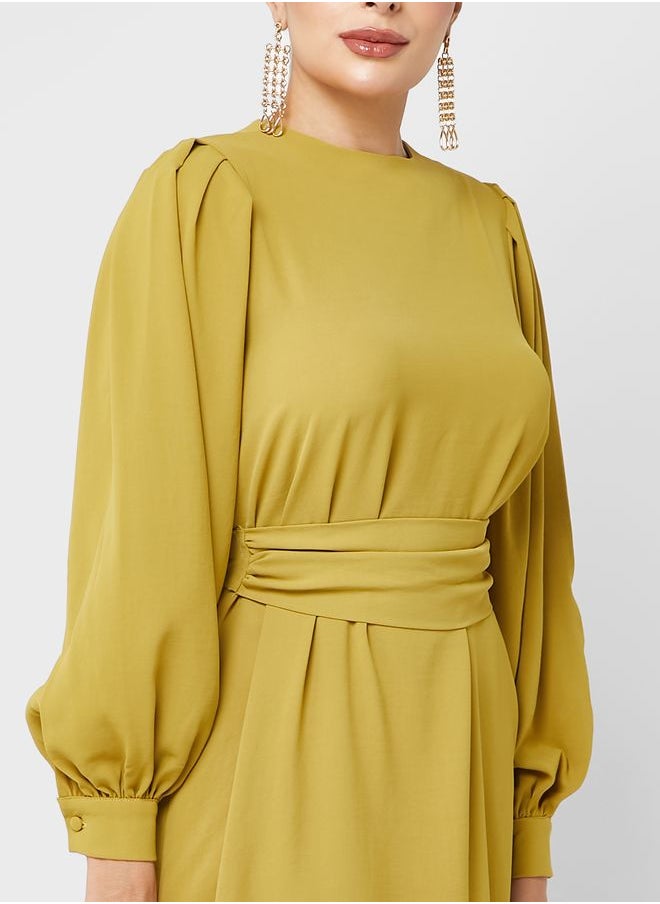 Refka by modanisa - Balloon Sleeves Dress - Image 1