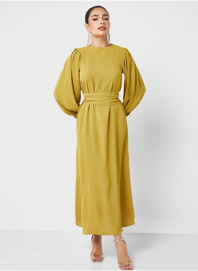 Refka by modanisa - Balloon Sleeves Dress - Image 1
