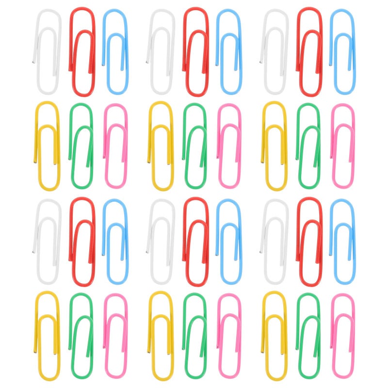 50 Pieces Small Colorful Paper Clips Set Candy Colors Metal Office School Supplies - Image 2