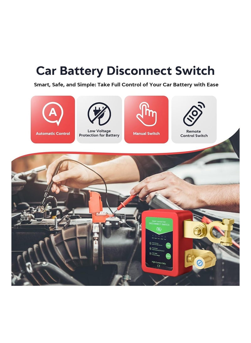 Loquat Remote Car Battery Kill Switch, Smart Voltage Disconnect for Vehicle, RV, ATV, Truck, Boat - Prevents Cell Drain, Easy Installation, Reliable Power Cut Off (12V，No LED) - Image 2