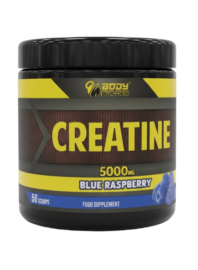 Body Builder Creatine Monohydrate Blue Raspberry, 300g, Performance & Energy Support Powder - Image 1