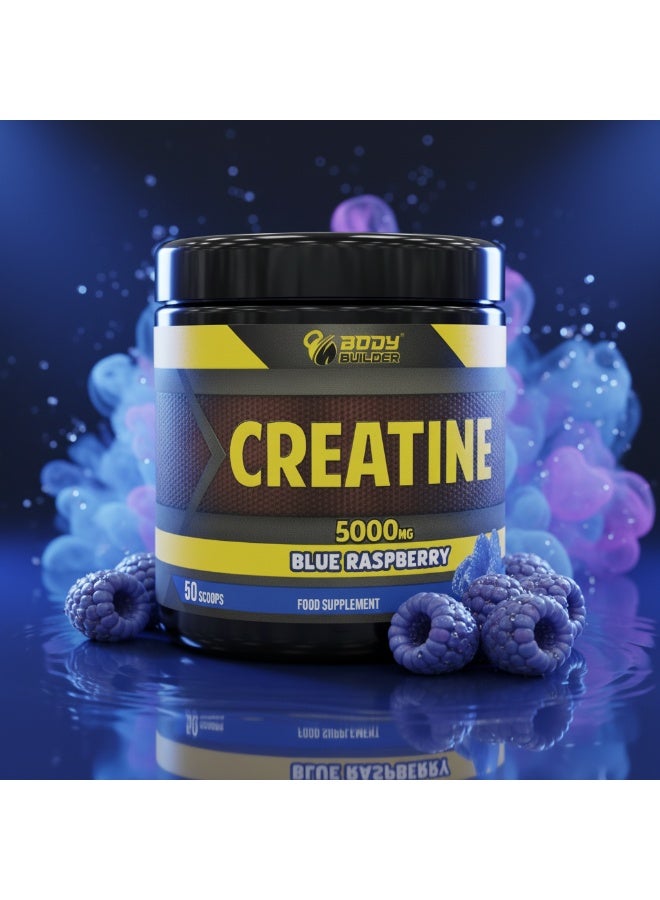 Body Builder Creatine Monohydrate Blue Raspberry, 300g, Performance & Energy Support Powder - Image 3