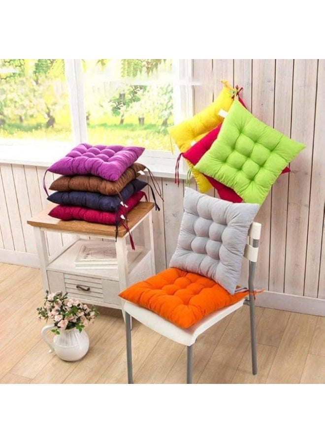 40x40cm square chair cushion with high-density fiber filling – comfortable and equipped with a tie for perfect stability, ideal for balconies, chalets, and cafes. HR - Image 2