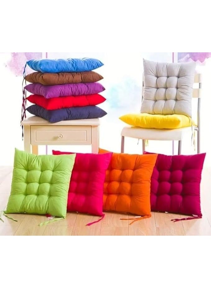 40x40cm square chair cushion with high-density fiber filling – comfortable and equipped with a tie for perfect stability, ideal for balconies, chalets, and cafes. HR - Image 4