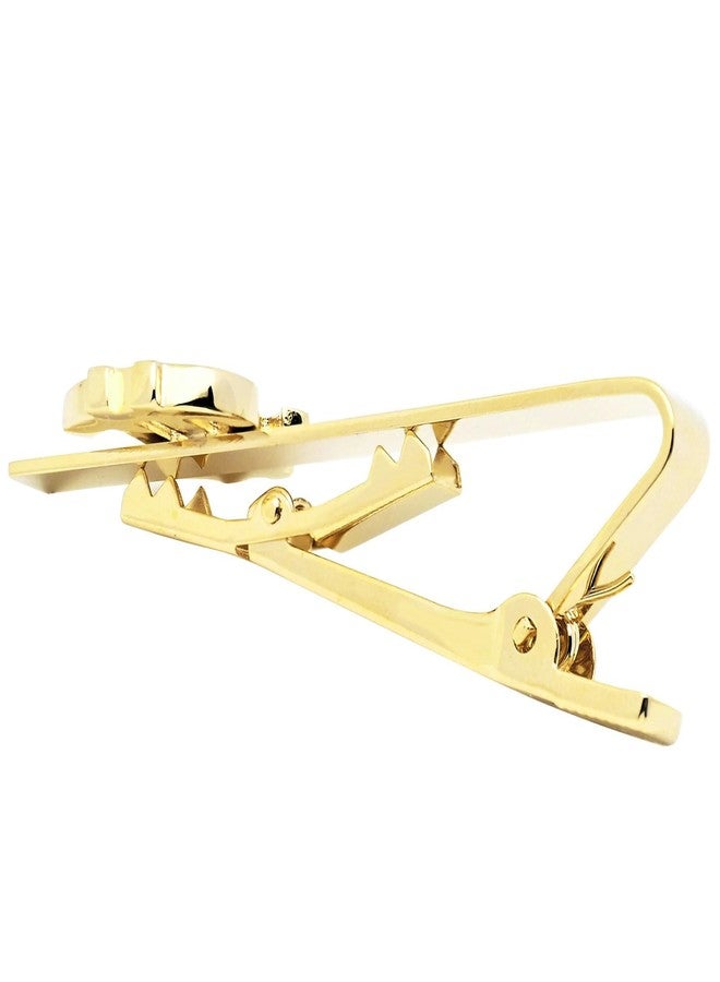 Jonwo Golden/Silver Tone Dollor Sign Men Tie Clip In Gift Box Funny Banker Stock Trader Tie Pin for Men's Regular Necktie Daily Office Party Occasions Dress (Golden) - Image 4