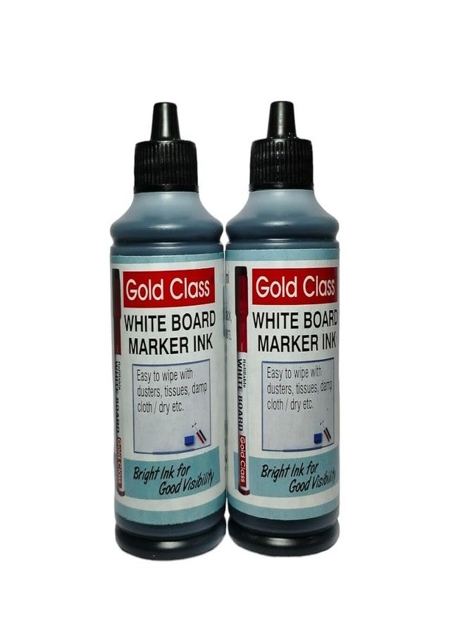 Gold Class White Board Marker Ink, 100ML | Easily refillable | Suitable for Markers with Multiple Surfaces | Office & School Stationery - Pack of 2 (Black) - Image 1