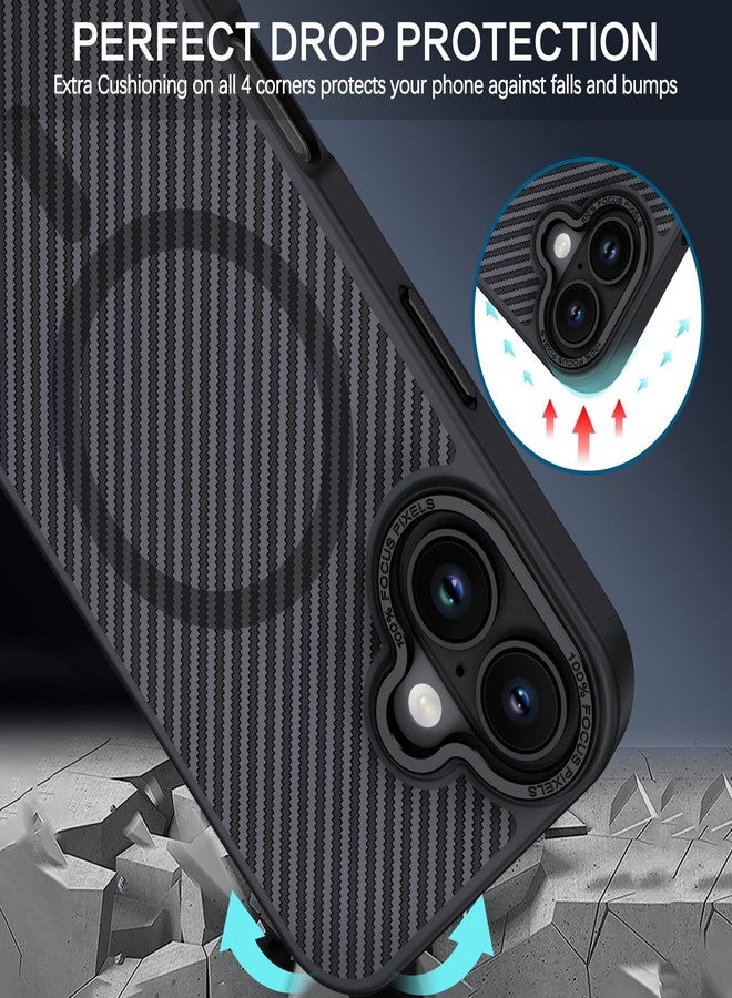 BENTOBEN Carbon Fiber for iPhone 17 Case 2025 [Compatible with MagSafe] Magnetic Phone Case iPhone 17 6.3" Slim Thin Smooth TPU Bumper with Drop Protection Anti-Yellow Women Men Cases Cover, Black - Image 4