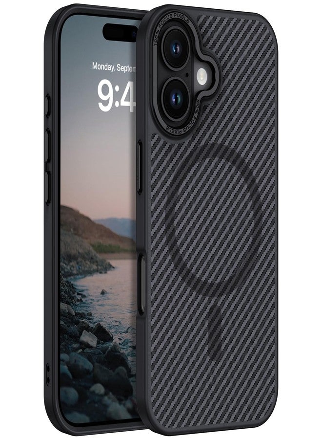 BENTOBEN Carbon Fiber for iPhone 17 Case 2025 [Compatible with MagSafe] Magnetic Phone Case iPhone 17 6.3" Slim Thin Smooth TPU Bumper with Drop Protection Anti-Yellow Women Men Cases Cover, Black - Image 1