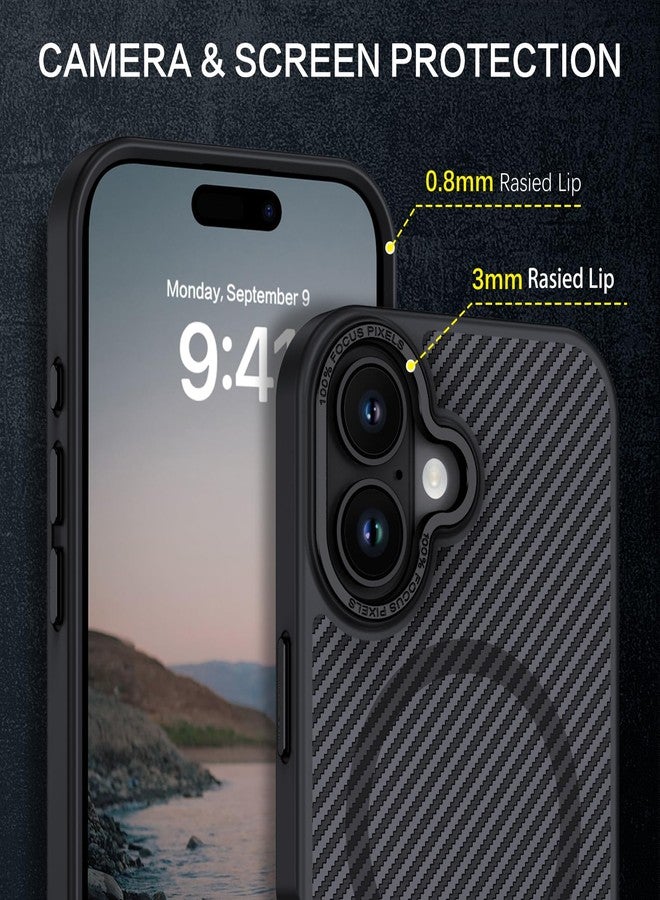 BENTOBEN Carbon Fiber for iPhone 17 Case 2025 [Compatible with MagSafe] Magnetic Phone Case iPhone 17 6.3" Slim Thin Smooth TPU Bumper with Drop Protection Anti-Yellow Women Men Cases Cover, Black - Image 5