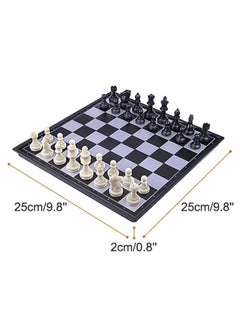 Magnetic Chess, Checkers and Backgammon Game Set in a Box 3 in 1 Folding Portable 25cm Perfect for Travel Intense Value, Strategy  - Image 2