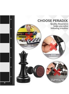 Magnetic Chess, Checkers and Backgammon Game Set in a Box 3 in 1 Folding Portable 25cm Perfect for Travel Intense Value, Strategy  - Image 5