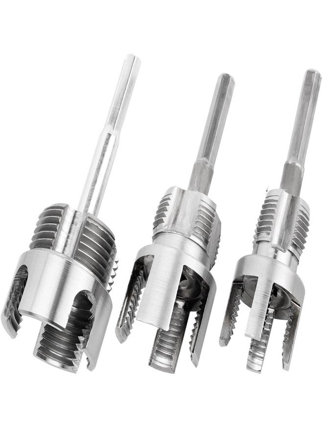 Wolfride 3Pcs Pipe Thread Cutting Tool, Integrated Internal & External Pipe Threading Tool PVC & Plastic Pipe Threader Kit 1/2" 3/4" 1" - Image 1