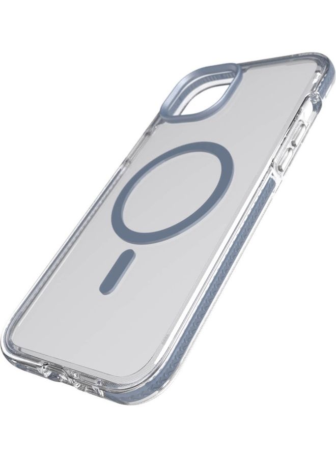 tech21 Evo  iPhone 14 Plus Case Cover with MagSafe and 16 Feet Drop Protection - Steel Blue - Image 3