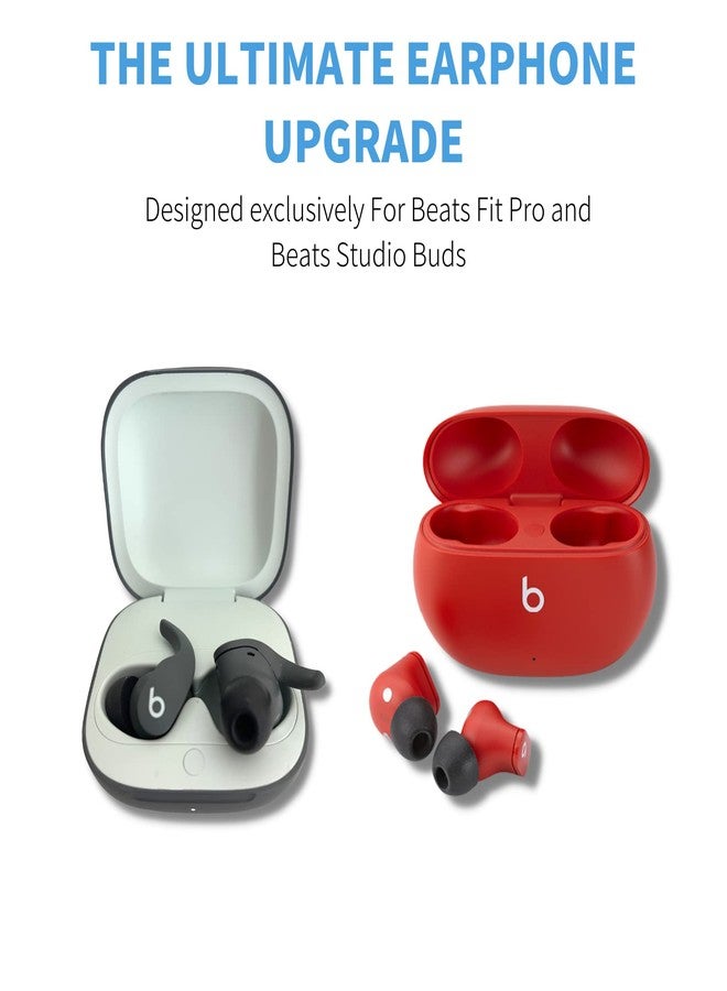 Comply Memory Foam Replacement Earbud Tips for Beats Fit Pro & Beats Studio Buds | Ultimate Comfort, Secure Fit, Superior Noise Isolation | Black (S/M/L) (3 Pairs) - Image 3