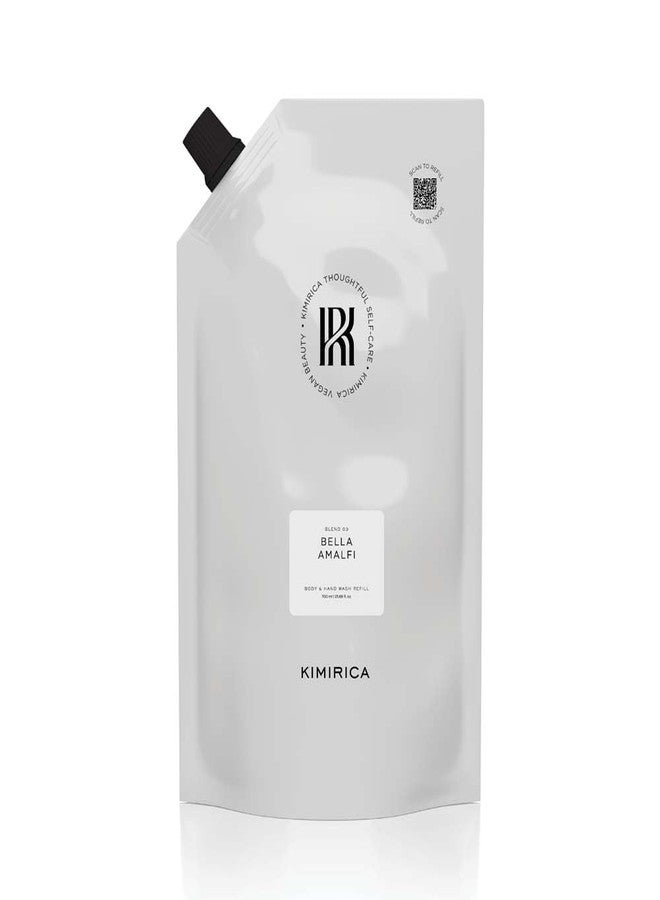 Kimirica Handwash Refill Bella Amalfi Body & Hand Wash 700ml Spout Pouch | Hydrating & Soothing | With Vetiver, Lavender & Vitamin E