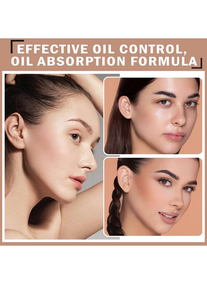 XINGXYUEL Mineral Sunscreen Setting Powder Mineral Brush Powder SPF 35 PA+++ Oil Control Matte Effect Lightweight Breathable Translucent Powder Setting Powder Sunscreen Makeup for Face with Brush-01 Translucent  - Image 3