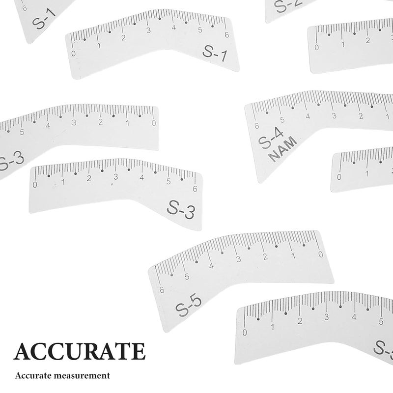 5Pair Eyebrow Design Mapping Ruler - Precise Brow Shaping Stencils for Makeup Artists - Portable Eyebrow Measuring Tool for Beginners Professionals - Image 3