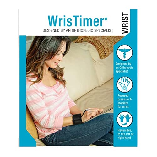 Brownmed WrisTimer - Wrist Brace for Carpal Tunnel & Tendonitis Support at Work & Home - Hand Brace for Left or Right Hand - Provides Comfortable Wrist Compression - Medium - Image 1