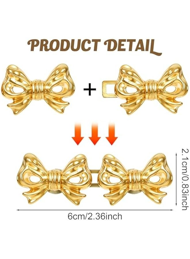Adjustable Waist Cincher Clip Pants Skirt Tightener Bow ons Gold Silver Black Bronze  - Image 2