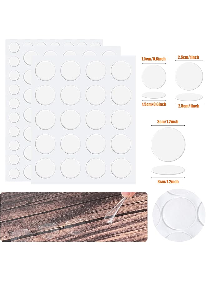 إيروريكس شريط لاصق مزدوج الجوانب منقط شفاف لاصق بالونات مستدير بدون آثار لاصق قوي مقاوم للماء ملصق منقط للحرف اليدوية 140 قطعة 63 02 - Image 5