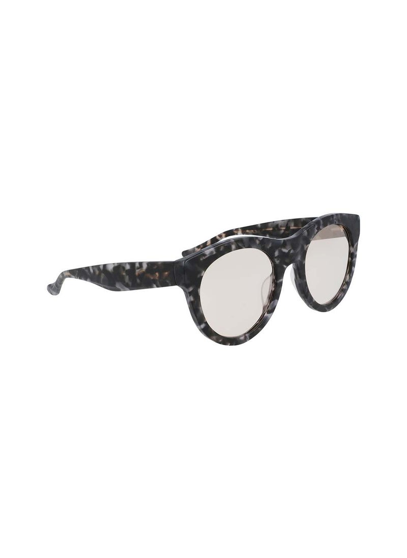 Donna Karan نظارة شمسية دائرية من الأسيتات بإطار كامل DO504S 5222 (017)  - Image 3