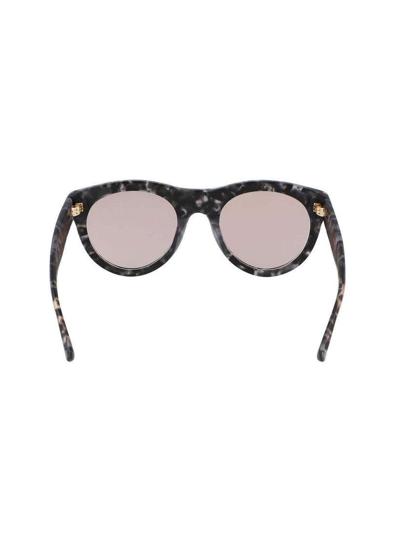 Donna Karan نظارة شمسية دائرية من الأسيتات بإطار كامل DO504S 5222 (017)  - Image 4
