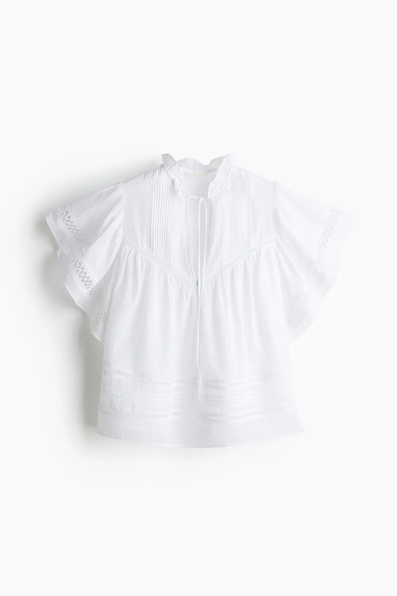 اتش اند ام بلوزة برباط عنق