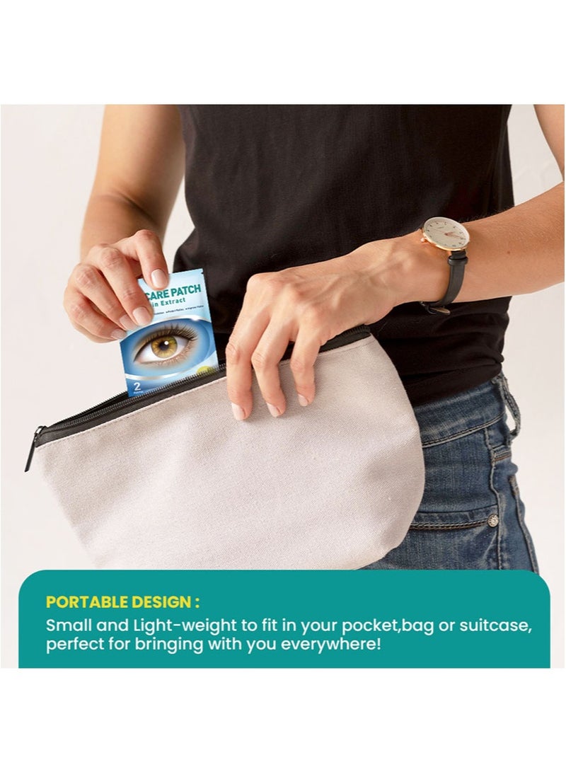 سوميفون 20 لاصقة للعناية بالعين، مستخلص اللوتين لعلاج تعب العين وجفافها، لاصقات تبريد العين لعلاج انتفاخ العين، راحة العين في المكتب وانتعاشها للعينين المتعبتين - Image 5