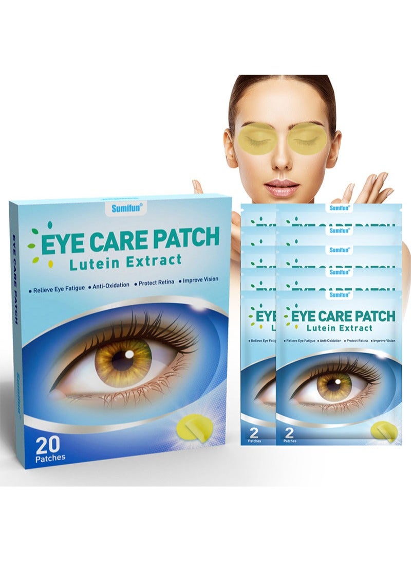 سوميفون 20 لاصقة للعناية بالعين، مستخلص اللوتين لعلاج تعب العين وجفافها، لاصقات تبريد العين لعلاج انتفاخ العين، راحة العين في المكتب وانتعاشها للعينين المتعبتين - Image 1