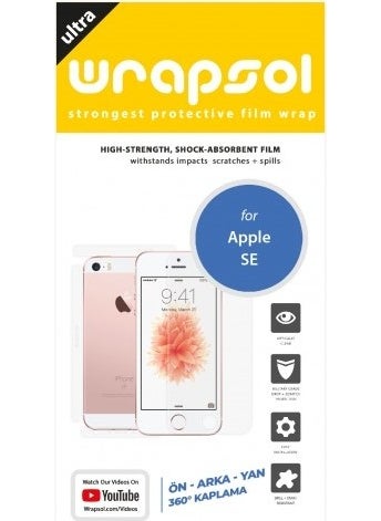 Wrapsol - iPhone Se Full Body Screen Protector Front Back Side Impact Absorbing Polyurethane Film - Image 1