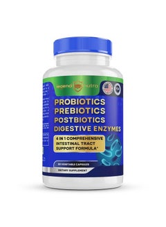 Probiotics Prebiotics Postbiotics Digestive Enzymes 4 In 1 Formula 60 Count (Pack Of 1)