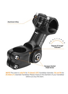 Excefore Bike Stem, 110mm Adjustable MTB Stem, Aluminum Alloy Mountain Bike Handlebar Riser Extender, for Most Mountain Bike Road City Bike MTB  - Image 4