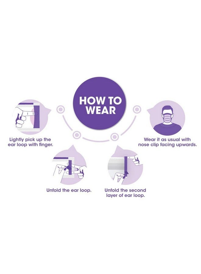 Romsons Unisex Cotton Dispo Guard 3 Ply Mask With Softest Ear Loops,50 Pcs/Pack,(Pack Of 6) 300 Pcs,White - Image 4