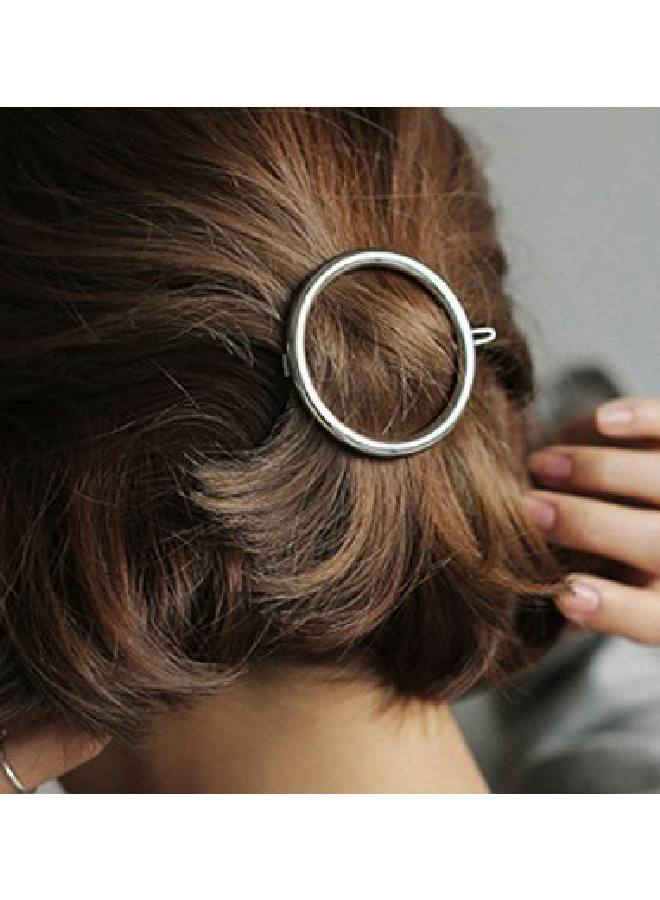 BeautyMood 6Pcs Minimalist Dainty Gold Silver Hollow Geometric Metal Hairpin Hair Clip Clampscircle Triangle And Moon - Image 4