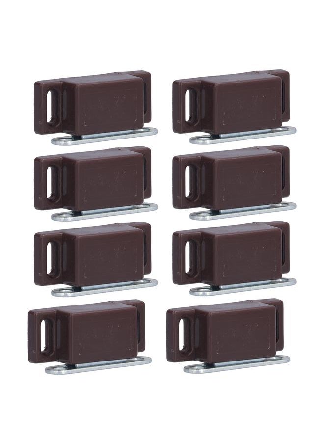 Thoraya 8 Set Stainless Steel Magnetic Door Catch Cupboard Closet Cabinet Door Damper Buffer Furniture AccessoriesBrown  - Image 5